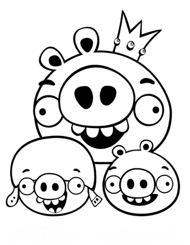 King Pig, Corporal And Minion Coloring Page